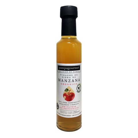 Vinagre de manzana Vinagre de sidra de manzana orgánico 250ml Pampa Gourmet - Imagen 1