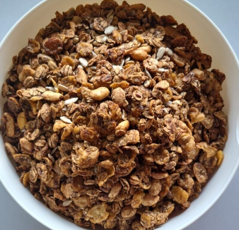 granola pasta de maní Granola horneada en pasta de maní - Imagen 1