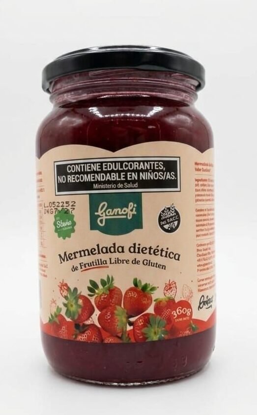 mermelada de frutilla Mermelada de frutilla con stevia 360g Ganofi - Imagen 1