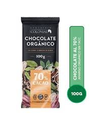 Chocolate 70% cacao orgánico Colonial