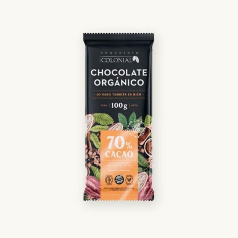 chocolate colonial al 70 23-9 Chocolate 70% cacao orgánico Colonial - Imagen 1
